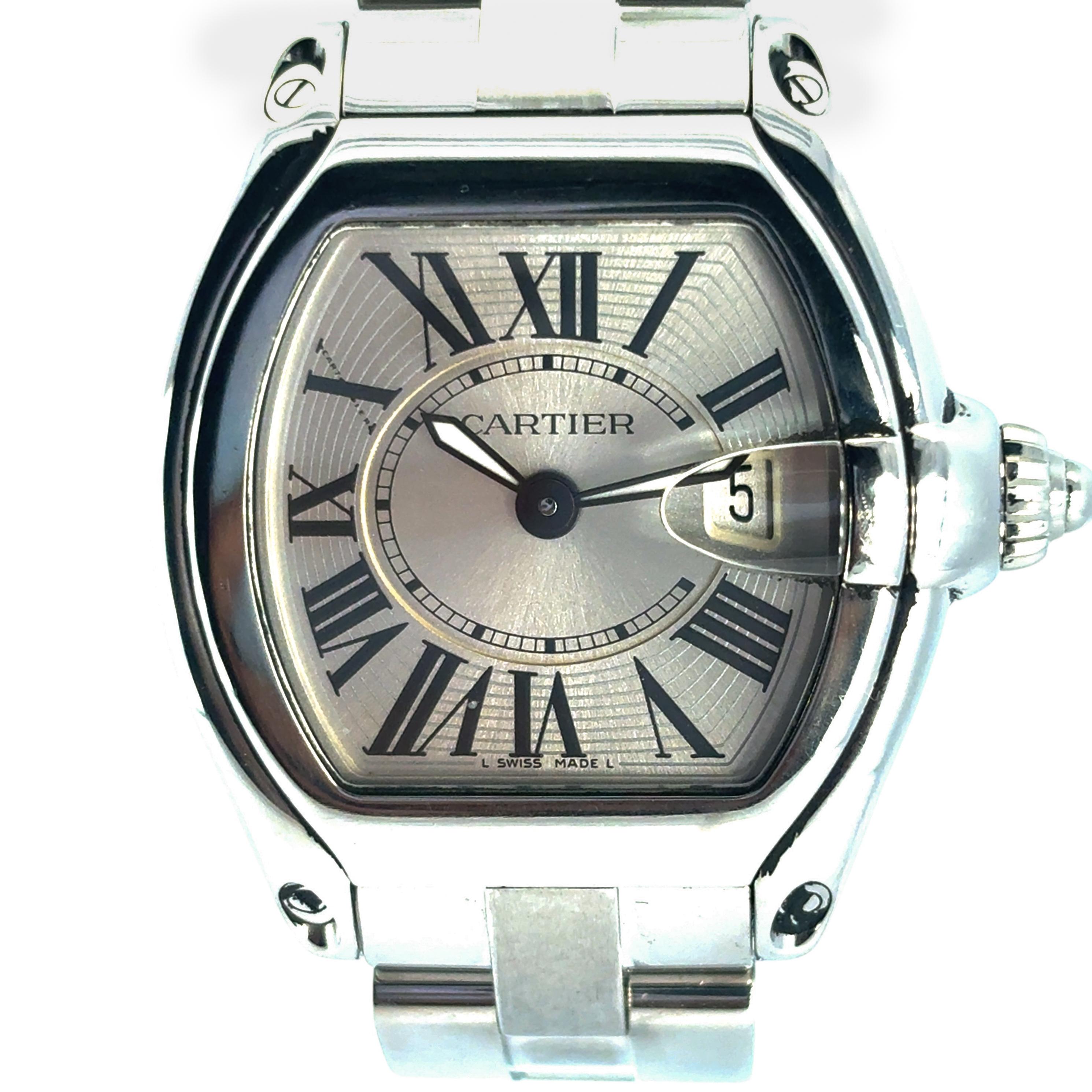 Cartier Roadster 2675 Watch Stainless Steel Silver Dial Bracelet

This Ladies Cartier Roadster 2675 Watch is in excellent condition and is ready to ship!

Brand: Cartier
Model: Roadster
Reference Number: 2675
Serial: Scrambled Serial
Case Material: