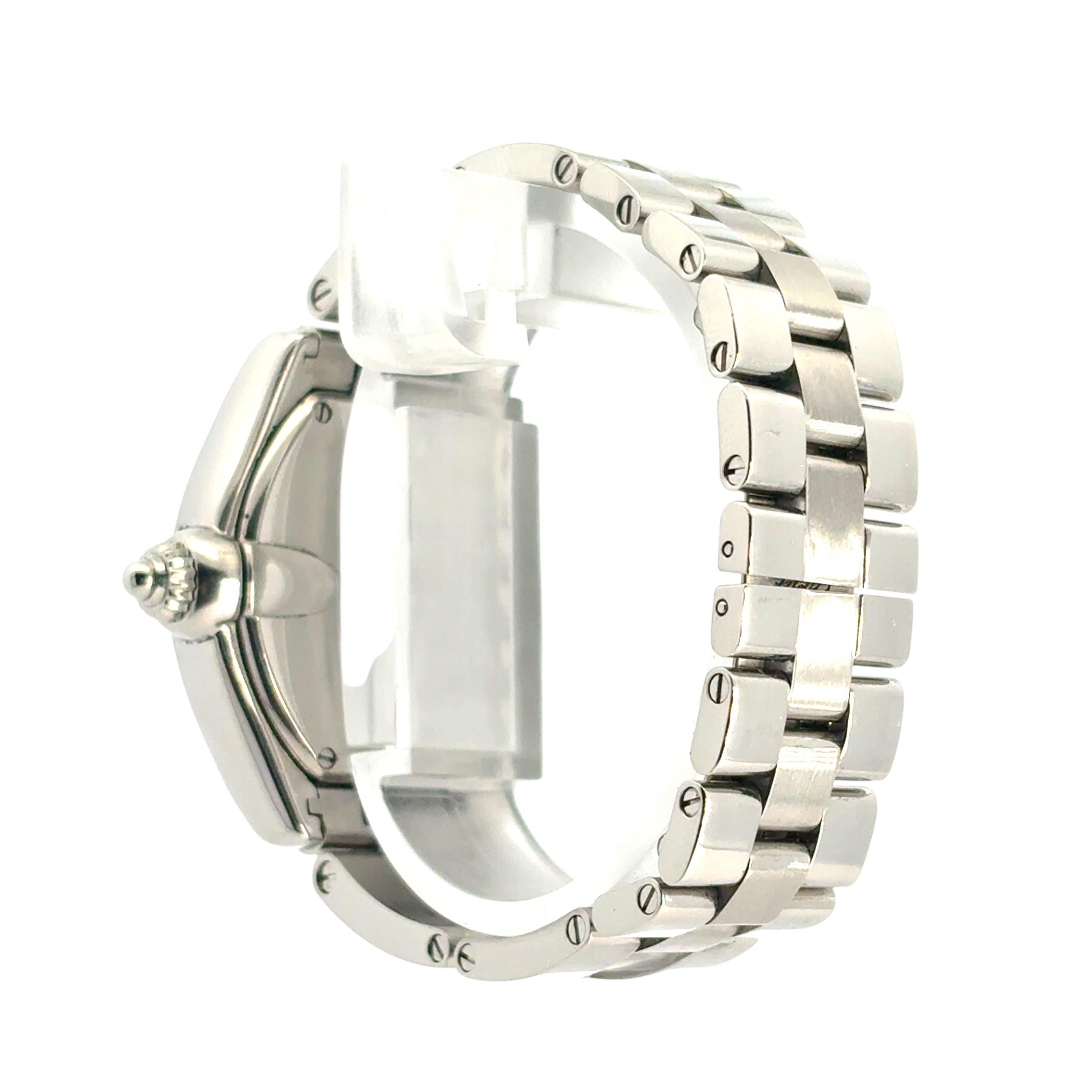 Cartier Roadster 2675 Watch Stainless Steel Silver Dial Bracelet 2