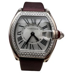 Cartier Roadster 31x37 mm 18K Weißgold Fabrik Diamant-Lünette WE500260 Box Papier