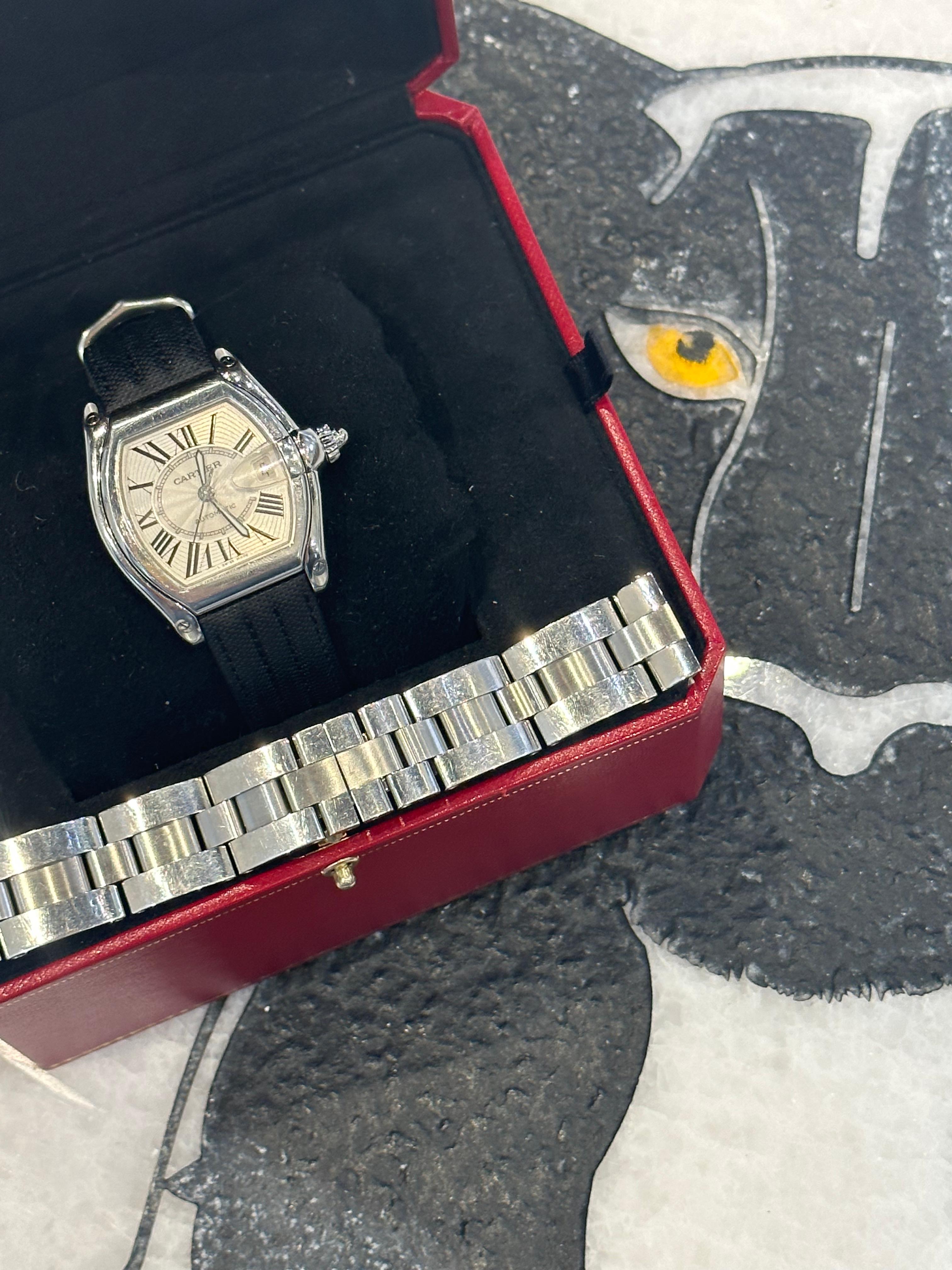 cartier roadster on wrist
