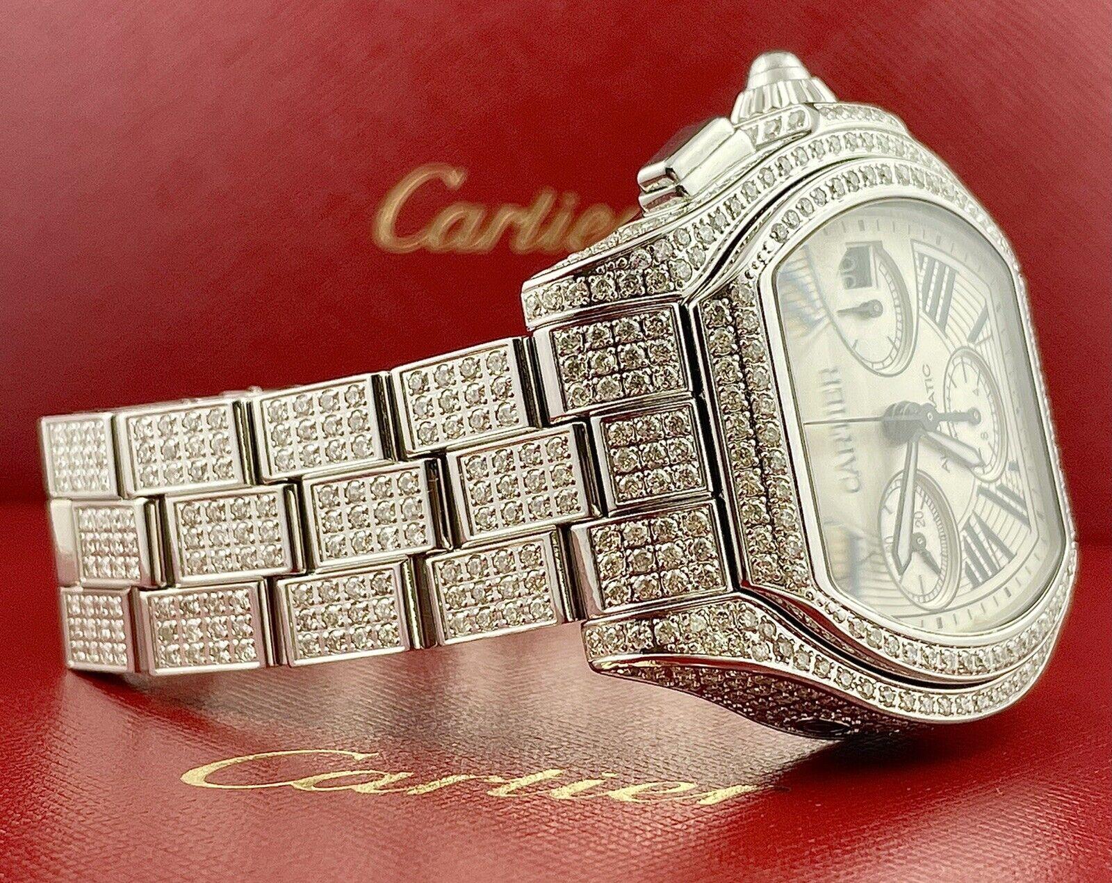 Cartier Roadster 44mm Watch. A Pre-owned watch w/ Gift box. Watch is 100% Authentic and Comes with Authenticity Card. Watch Reference is 3405 and is in Excellent Condition (See Pictures). The Dial color is White, and the Material is Stainless Steel.