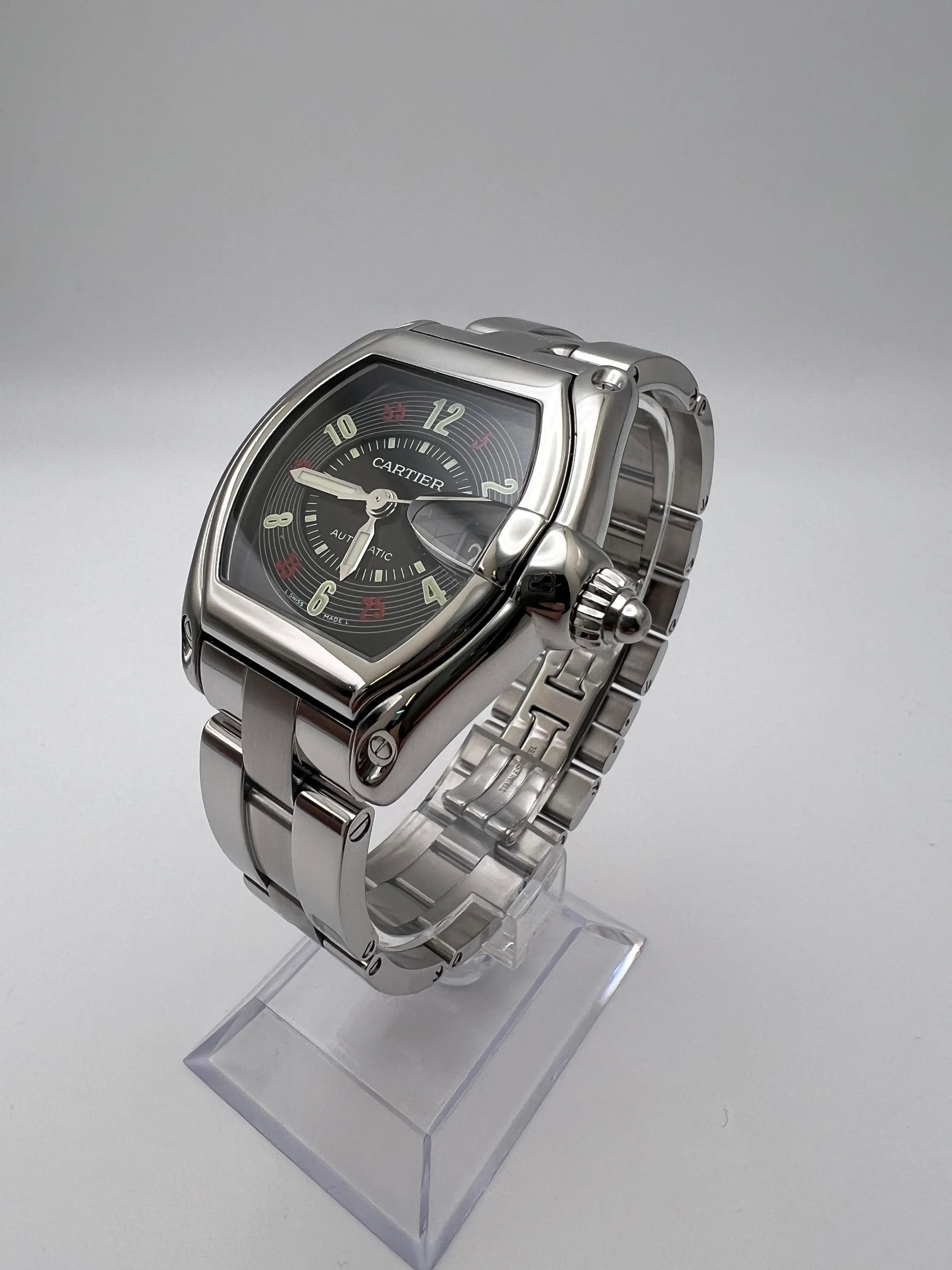Cartier Roadster Schwarz Vegas Zifferblatt 38mm Box Papiere W62002V3 im Angebot 2