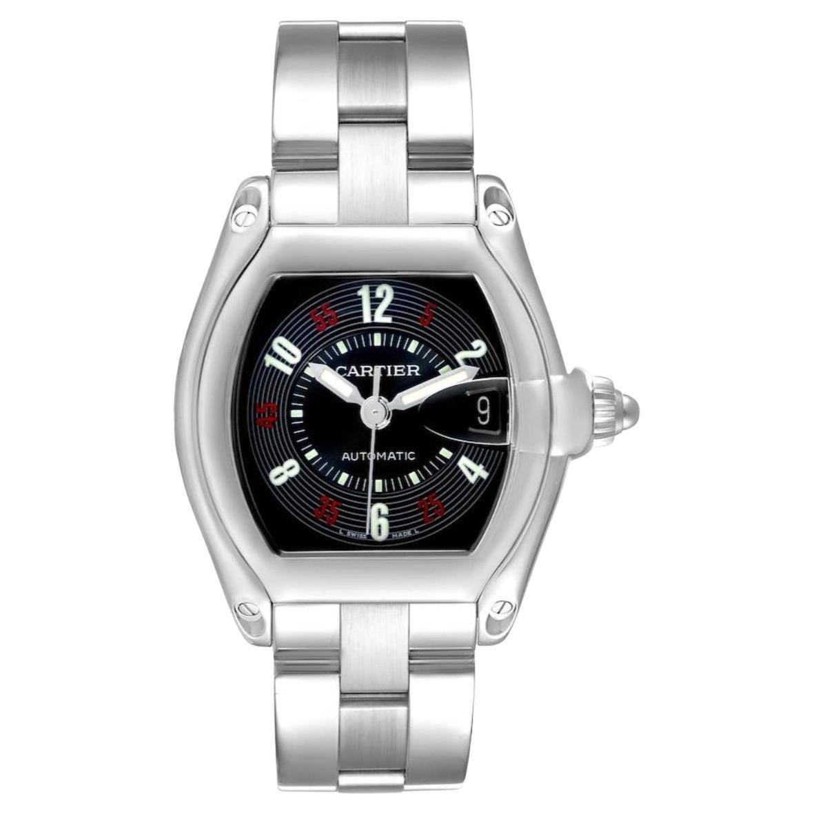 Cartier Roadster Negra Vegas Esfera 38mm Caja Papeles W62002V3
