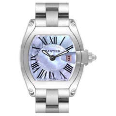 Cartier Roadster Blue Mother of Pearl Steel Ladies Watch W6206007