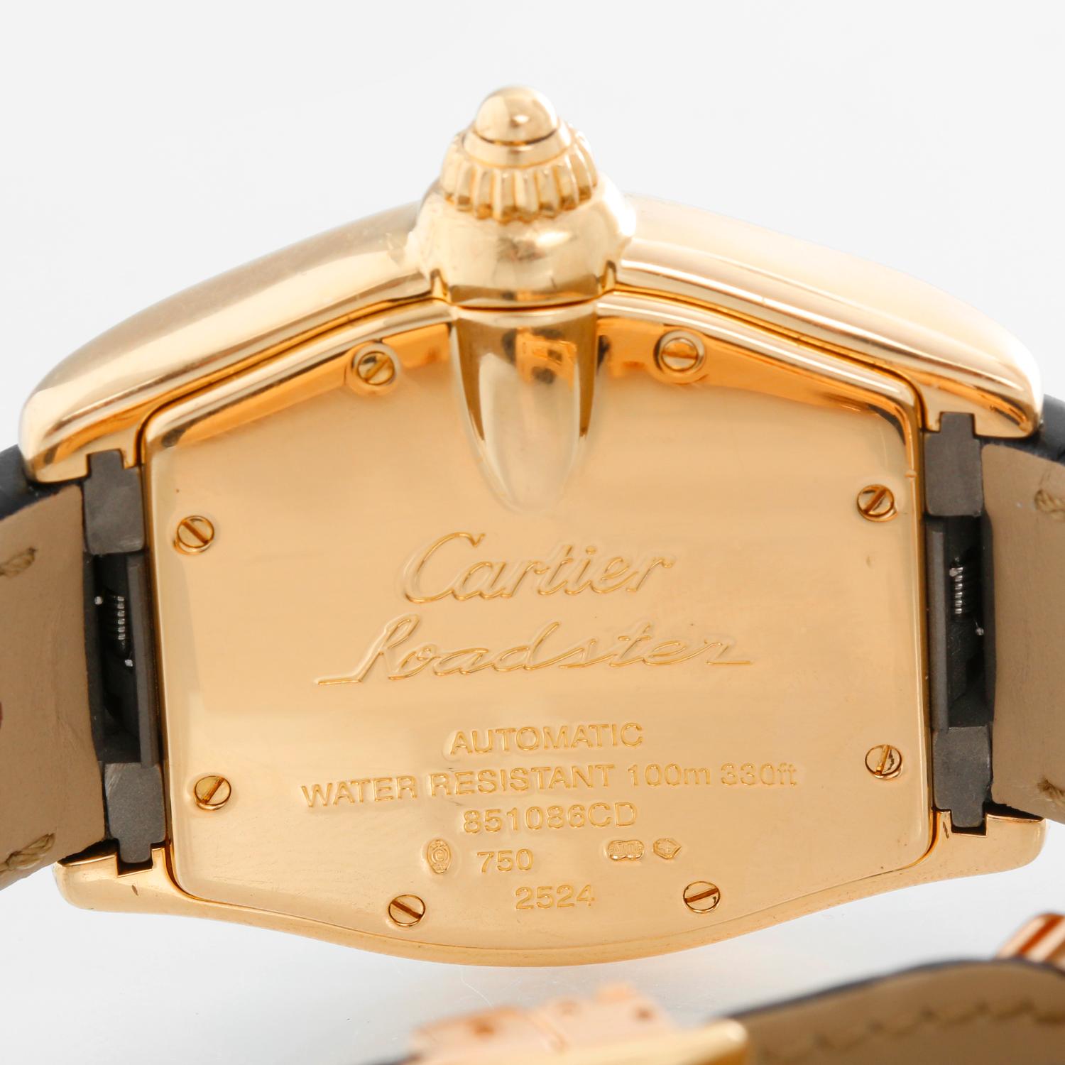 Cartier Roadster 18 Karat Yellow Gold Men's Watch 1