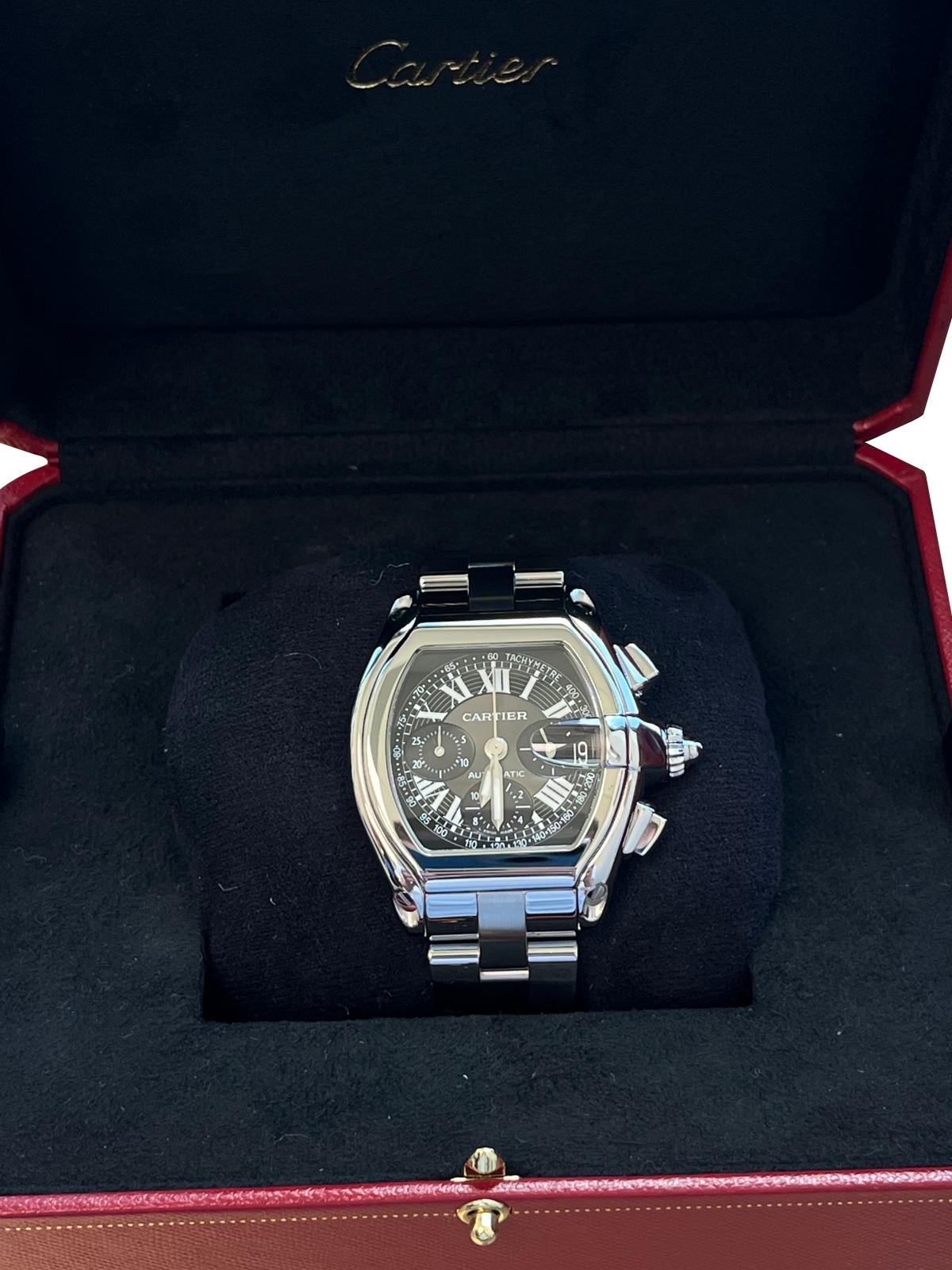 cartier roadster black dial