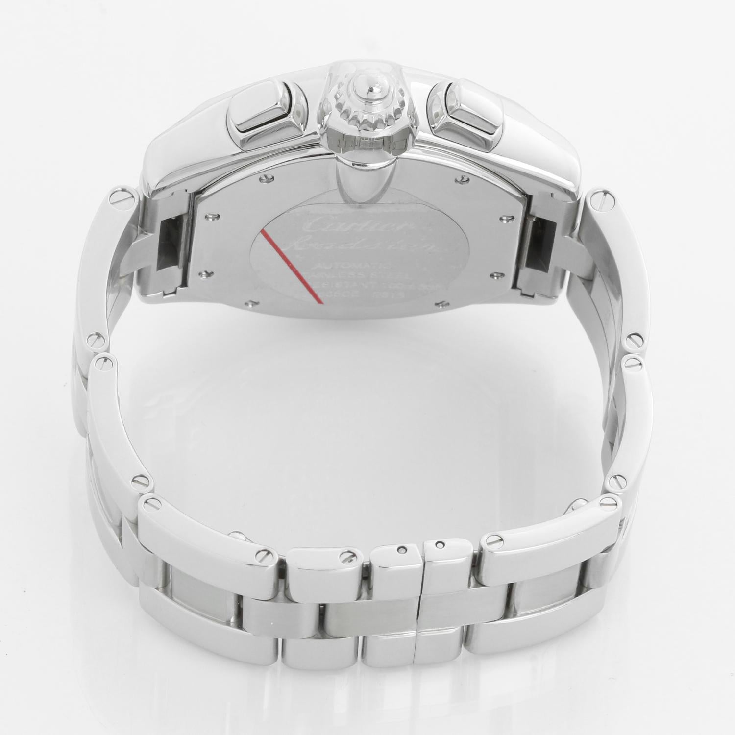 Cartier Roadster Chronograph Men's Stainless Steel Automatic Watch 2618 W62006X6 For Sale 1