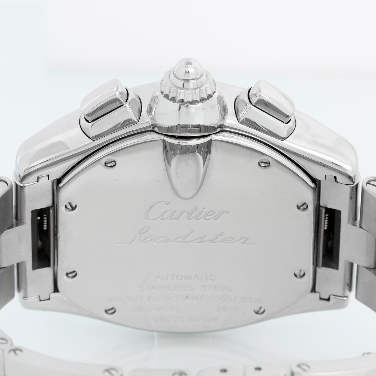 Cartier Roadster Chronograph Men's Stainless Steel Automatic Watch 2618 W62006X6 2