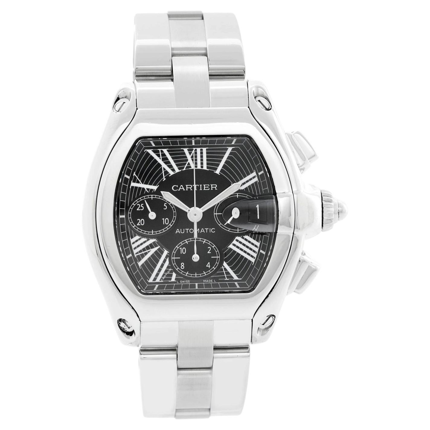 Cartier Roadster Chronograph Men's Stainless Steel Automatic Watch 2618 W62006X6