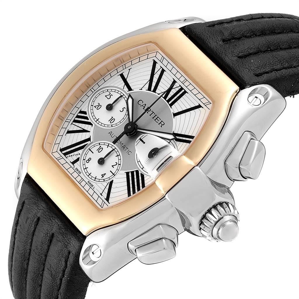 Cartier Roadster Chronograph Men’s Steel Yellow Gold Watch W62027Z1 1