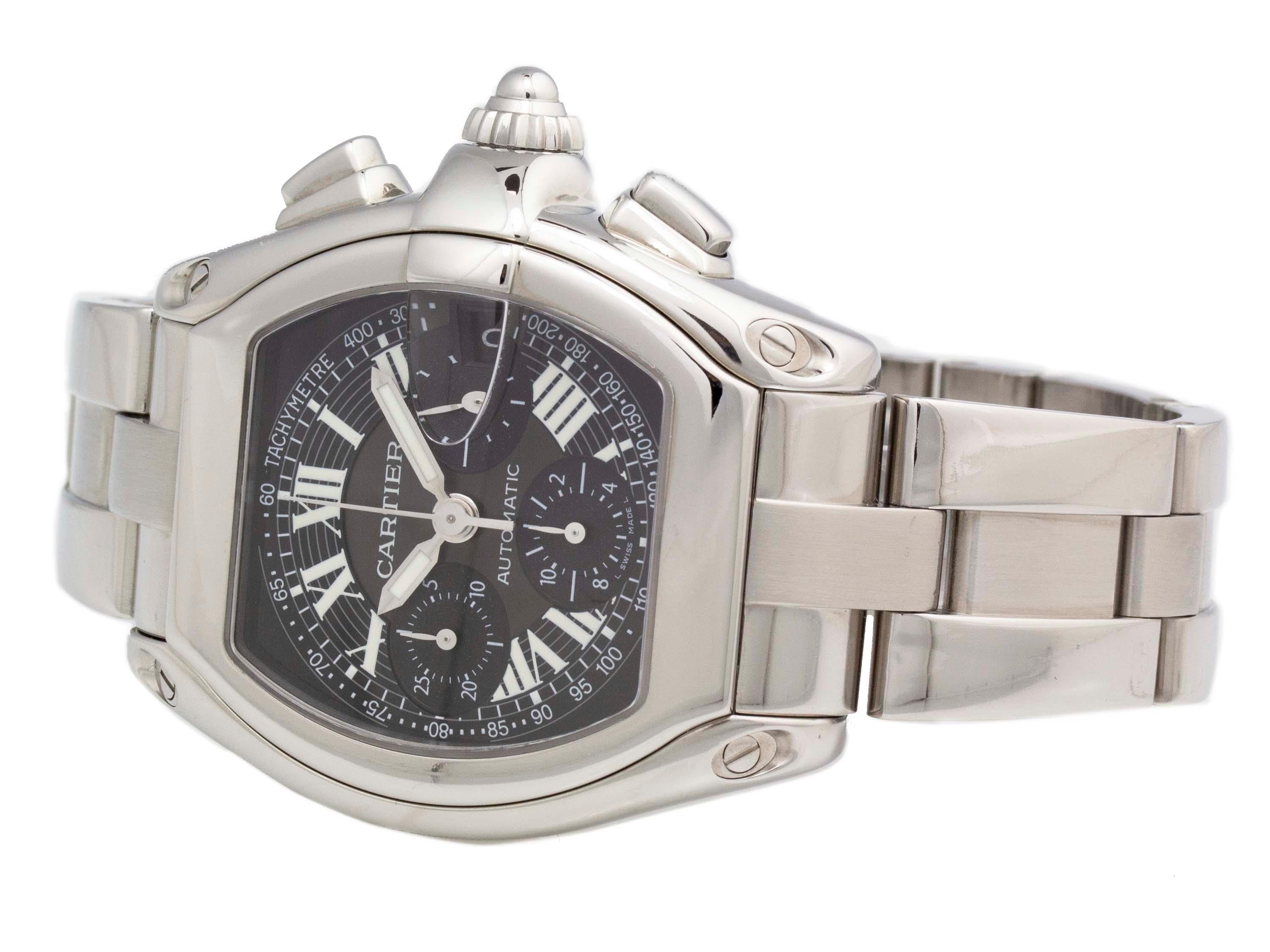 Cartier Roadster Chronograph W62020X6 For Sale 2