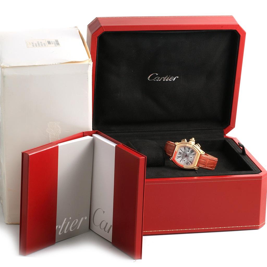 Cartier Roadster Chronograph XL 18 Karat Yellow Gold Men's Watch W62021Y2 5