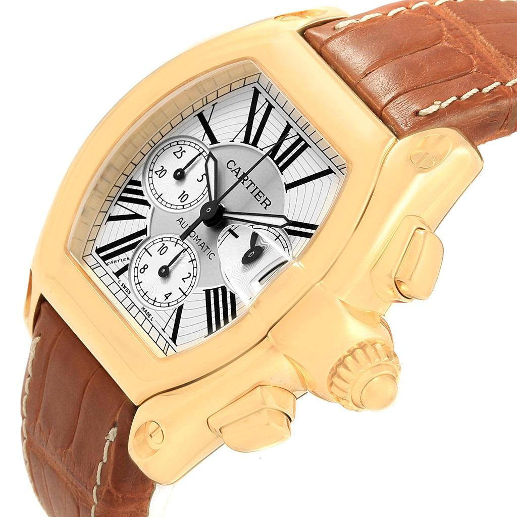 Cartier Roadster Chronograph XL 18 Karat Yellow Gold Men's Watch W62021Y2 1