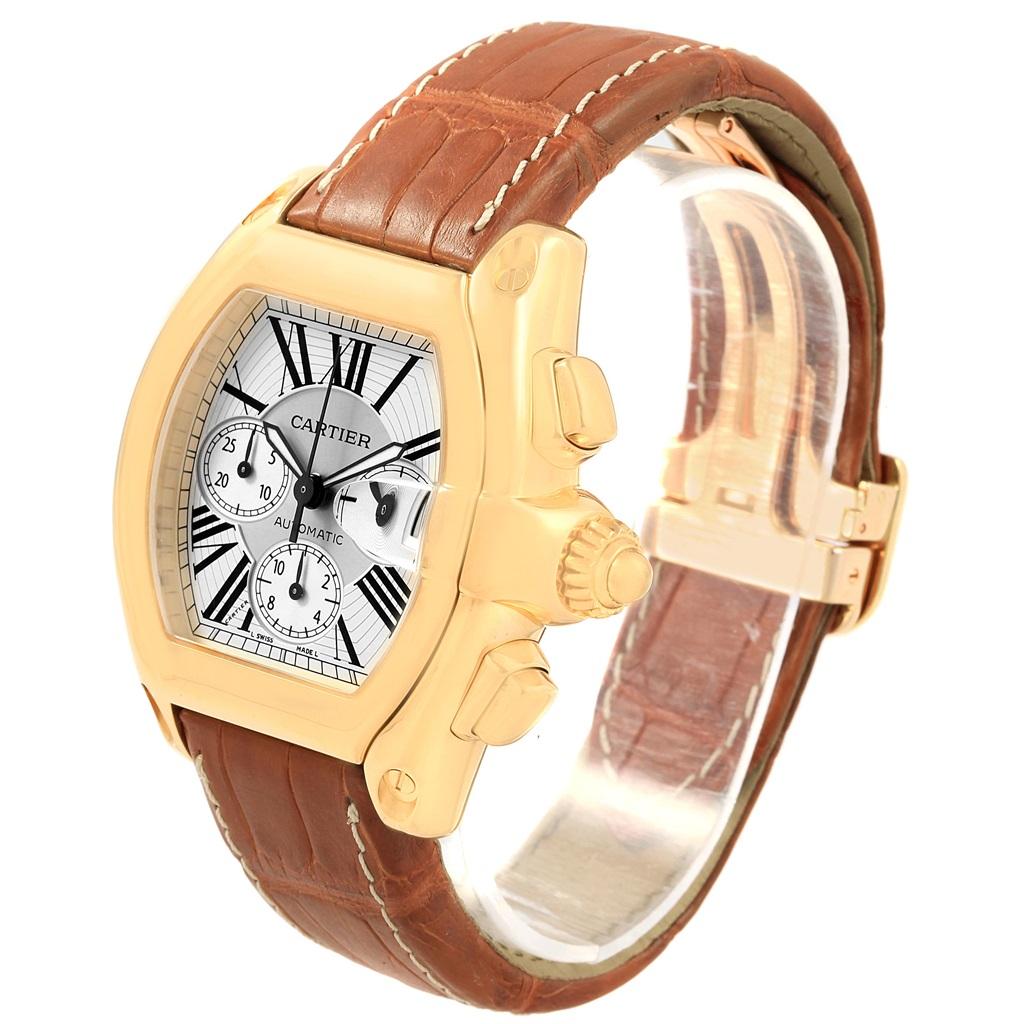 Cartier Roadster Chronograph XL 18 Karat Yellow Gold Men's Watch W62021Y2 2