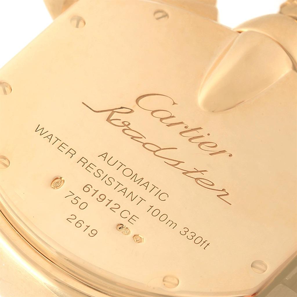 Cartier Roadster Chronograph XL 18 Karat Yellow Gold Men's Watch W62021Y2 4