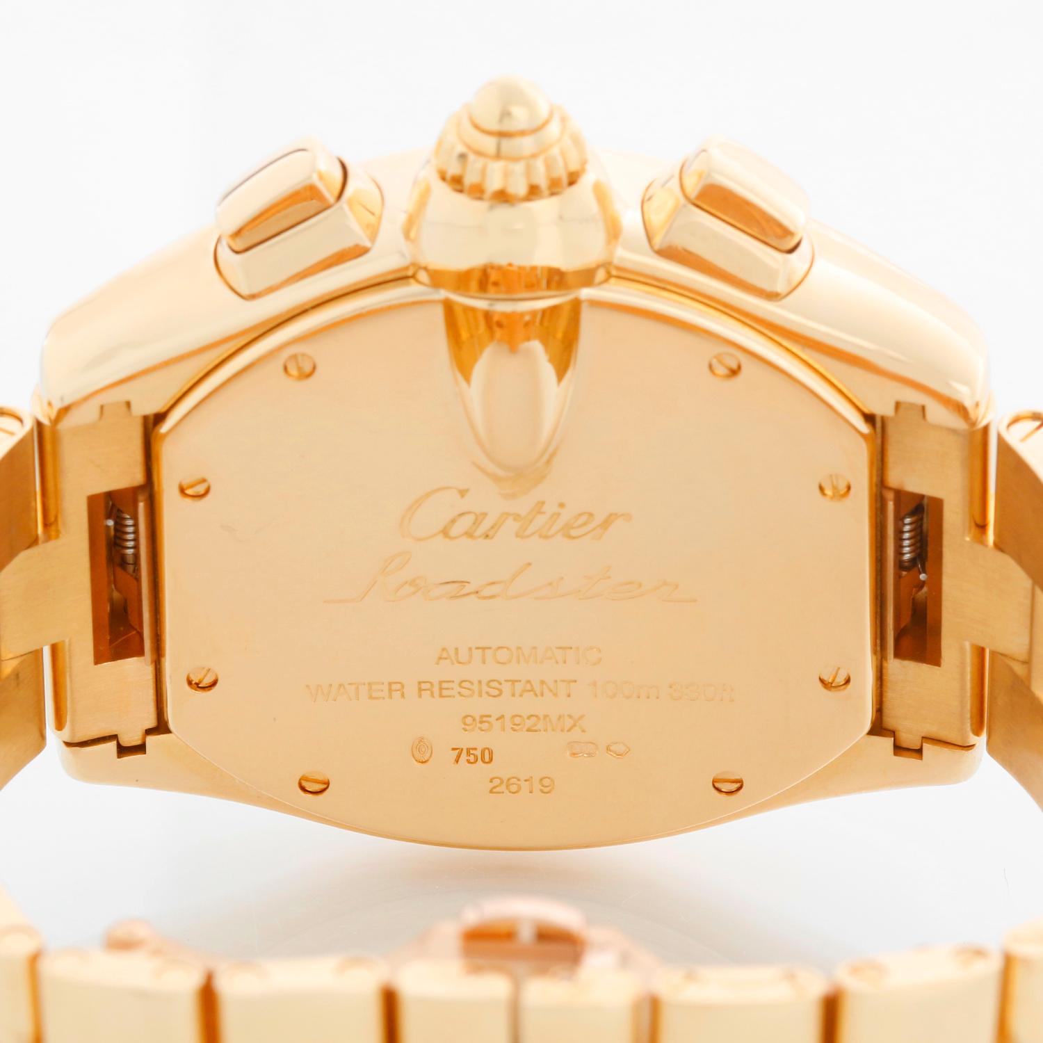 Cartier Roadster Chronograph XL 18k Yellow Gold Men's Watch 2619 W62021Y2 2