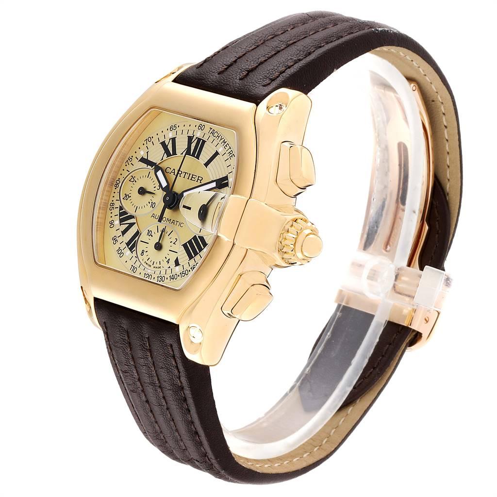 Cartier Roadster Chronograph XL 18 Karat Yellow Gold Men's Watch W62021Y3 1