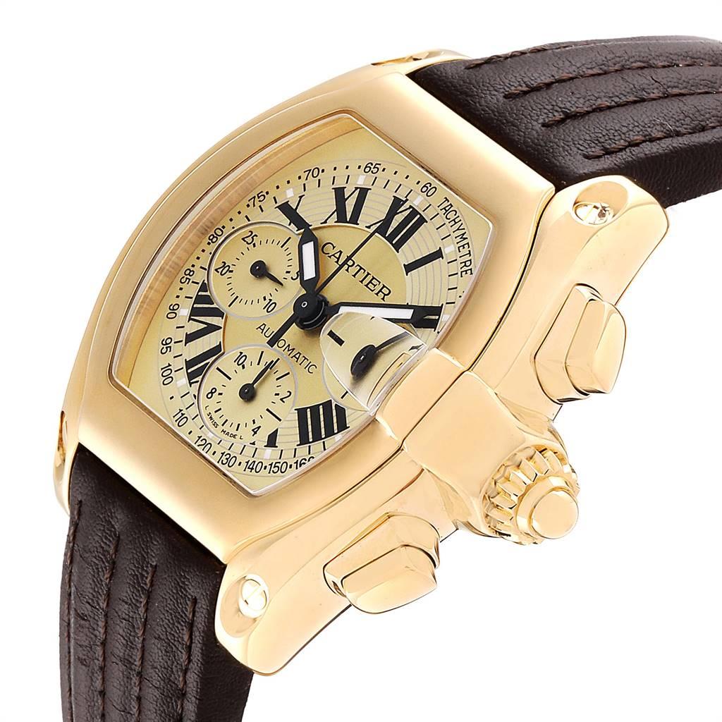 Cartier Roadster Chronograph XL 18 Karat Yellow Gold Men's Watch W62021Y3 2