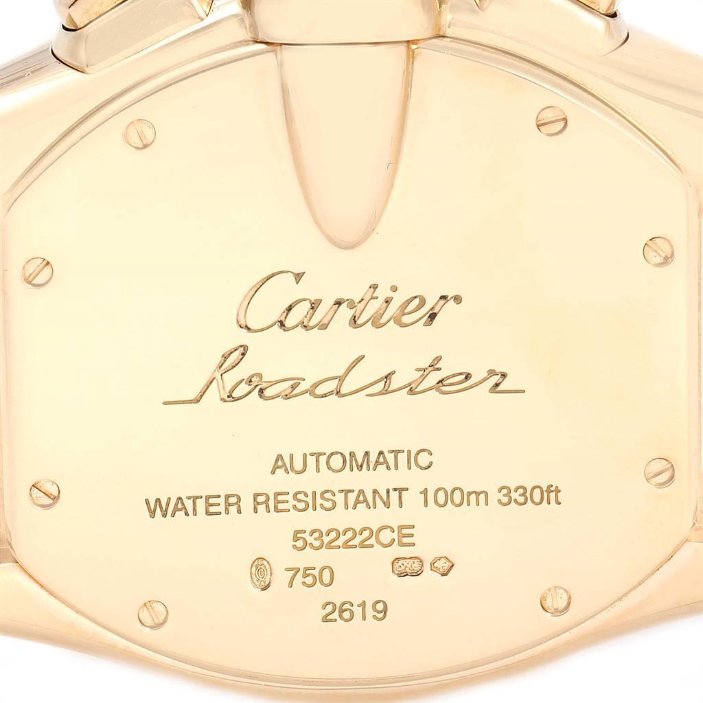 Cartier Roadster Chronograph XL 18 Karat Yellow Gold Men's Watch W62021Y3 3