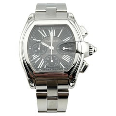 Cartier Roadster Chronograph XL Ref 2618 Black Dial Stainless Steel