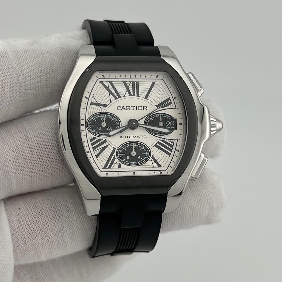 Femenino o masculino Cartier Roadster Cronógrafo XL W6206020 44mm Ref 3405 Acero inoxidable en venta