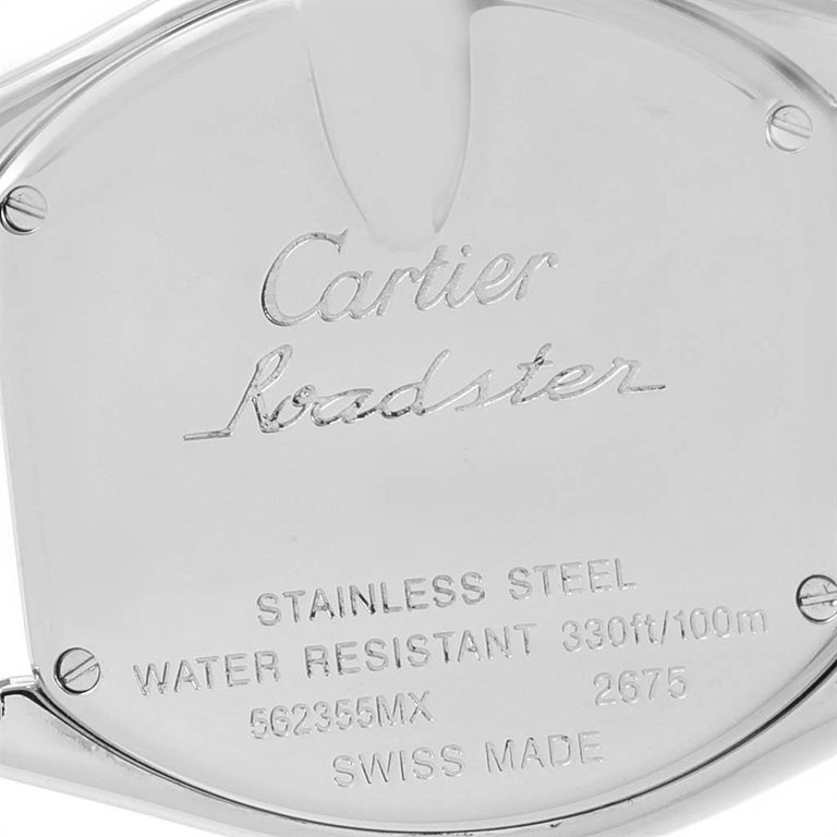 Cartier Roadster Coral Dial Limited Edition Steel Ladies Watch W62054V3 ...