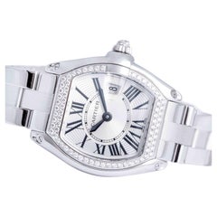 Cartier Roadster Diamond White Gold 18K Wristwatch
