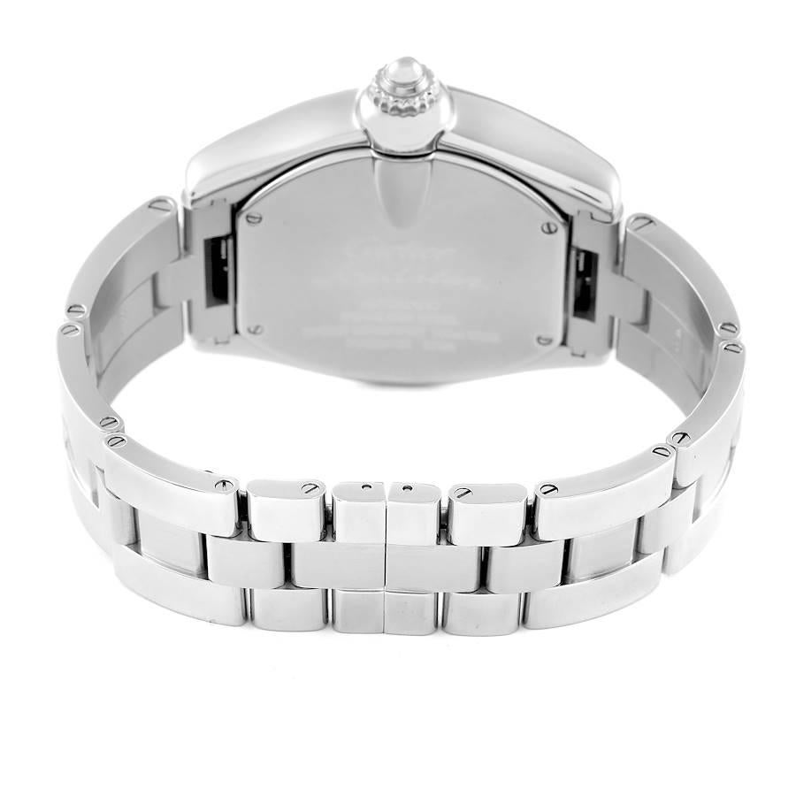 Men's Cartier Roadster GMT Silver Dial Stainless Steel Mens Watch W62032X6