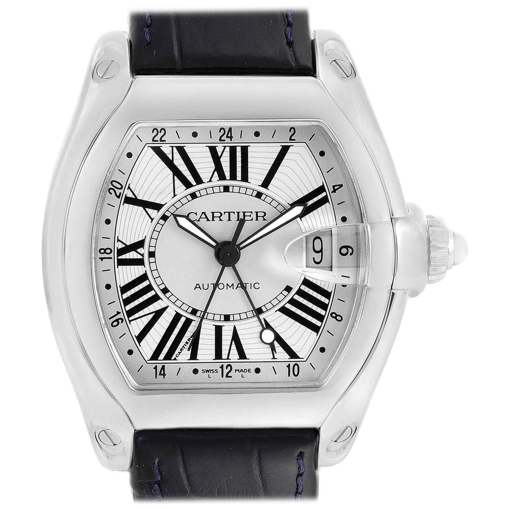 Cartier Roadster GMT Silver Dial 