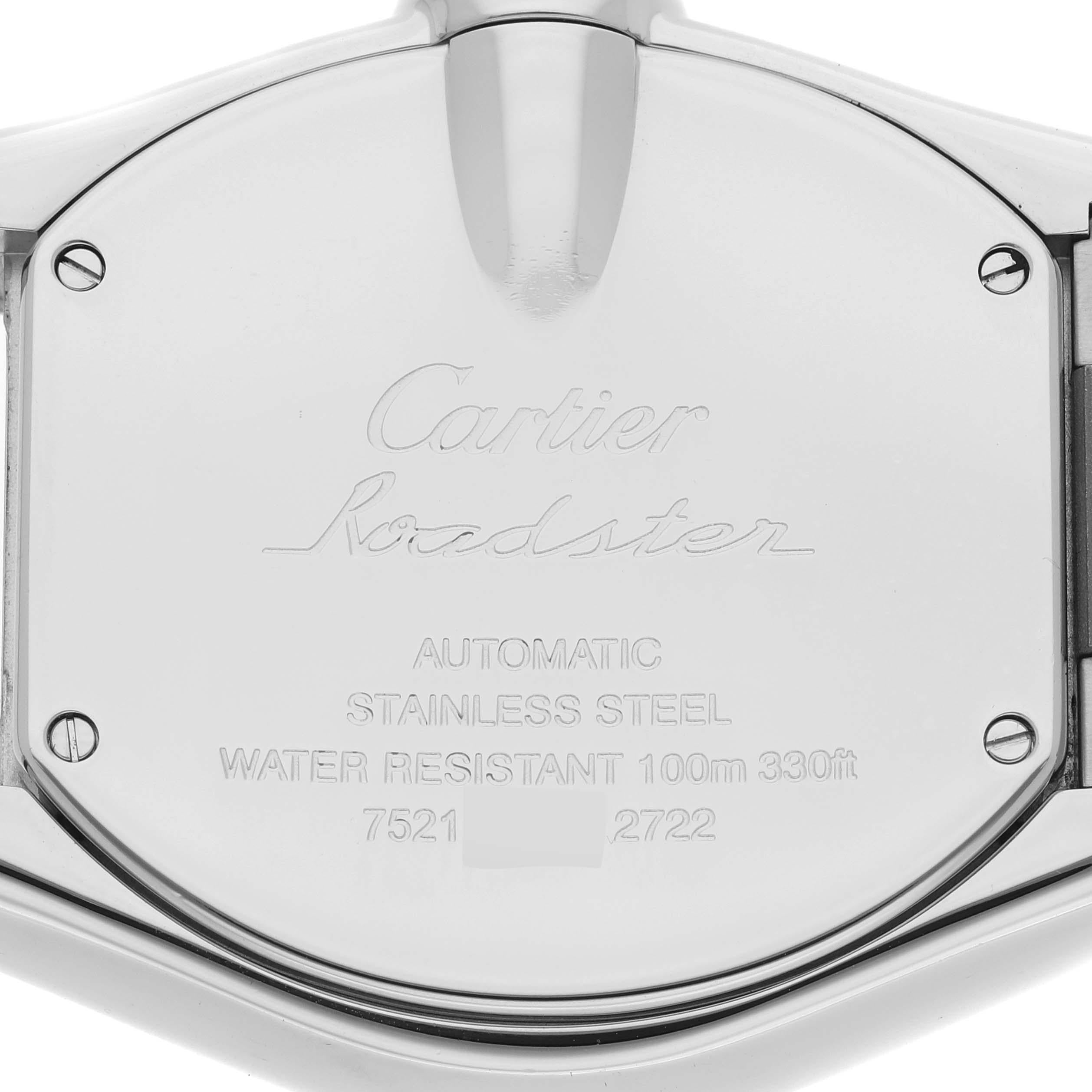 Cartier Roadster GMT Silver Dial Steel Mens Watch W62032X6 4