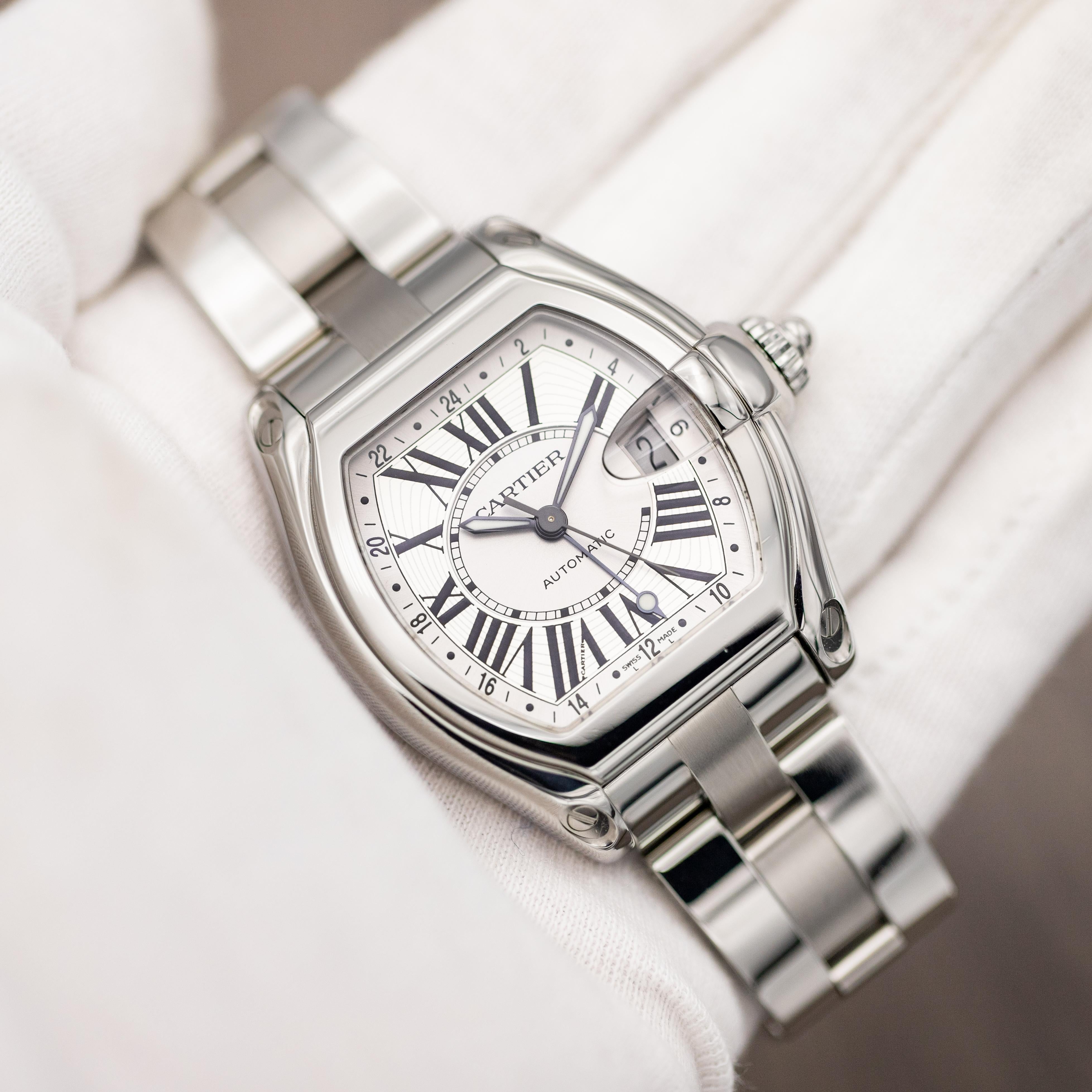 Cartier Roadster GMT XL 42mm - Vintage Men's Automatic Watch For Sale 3