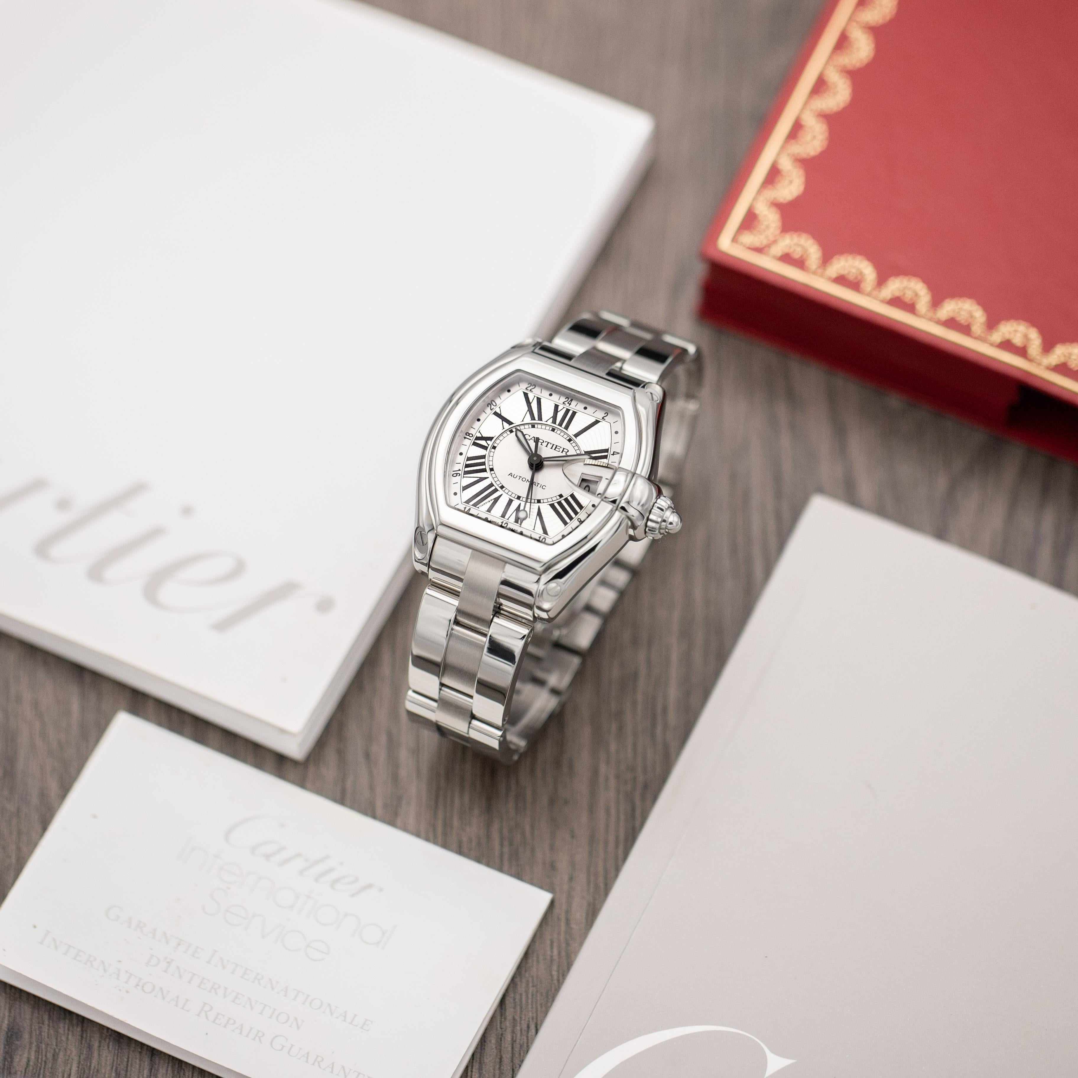 Cartier Roadster GMT XL 42mm - Vintage Men's Automatic Watch For Sale 5