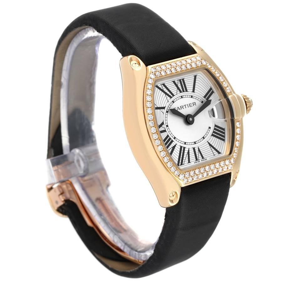 Cartier Roadster Ladies 18K Yellow Gold Diamond Watch WE500160 In Excellent Condition For Sale In Atlanta, GA