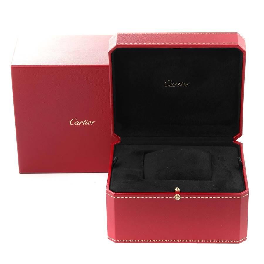 Cartier Montre Roadster en or jaune 18 carats et diamants, pour femmes WE500160 en vente 4