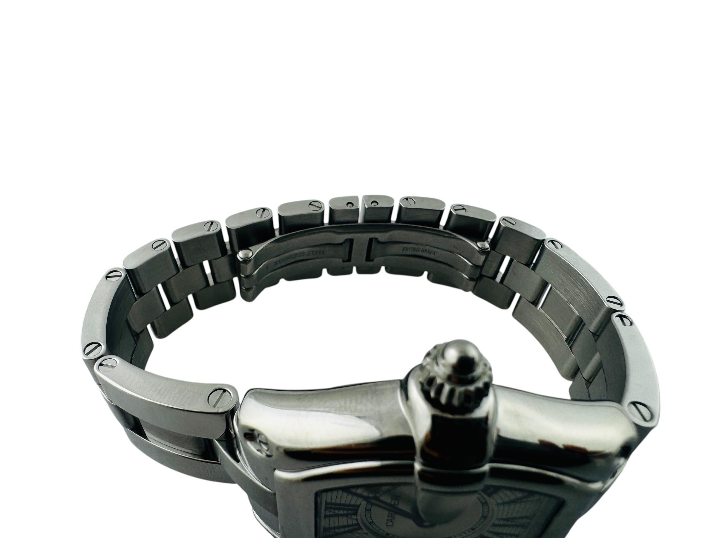 Cartier Roadster Donna 2675 Orologio inossidabile quadrante argento #23251 in vendita 6