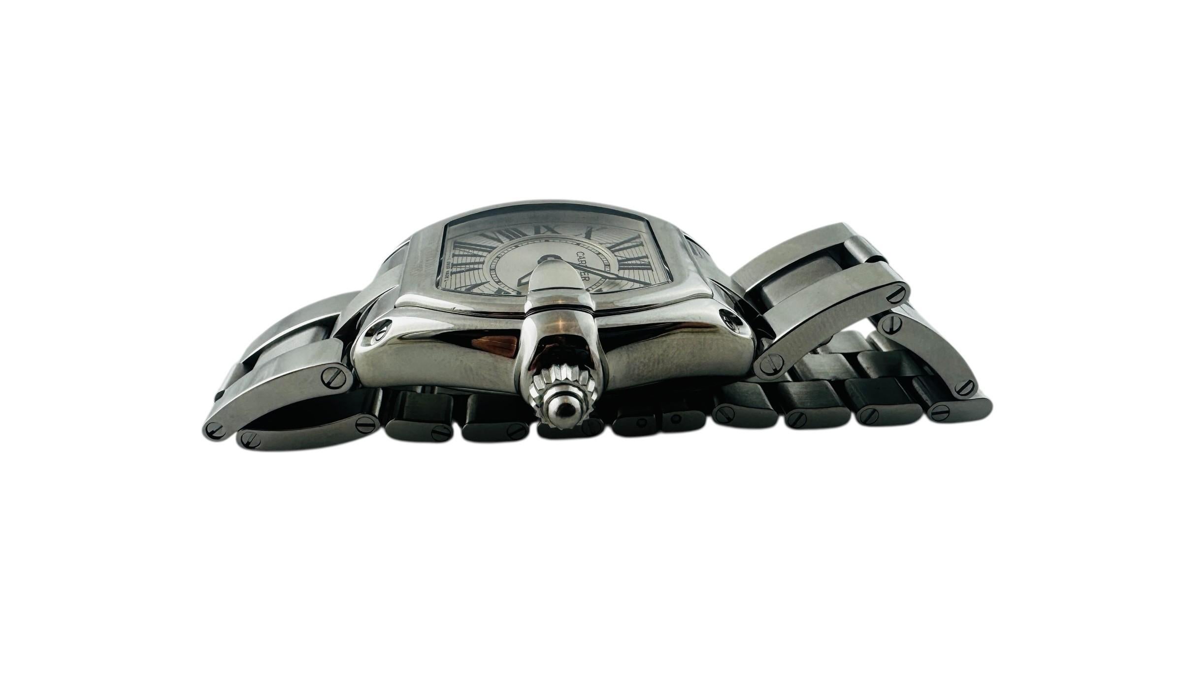 Cartier Roadster Donna 2675 Orologio inossidabile quadrante argento #23251 In condizioni buone in vendita a Washington Depot, CT