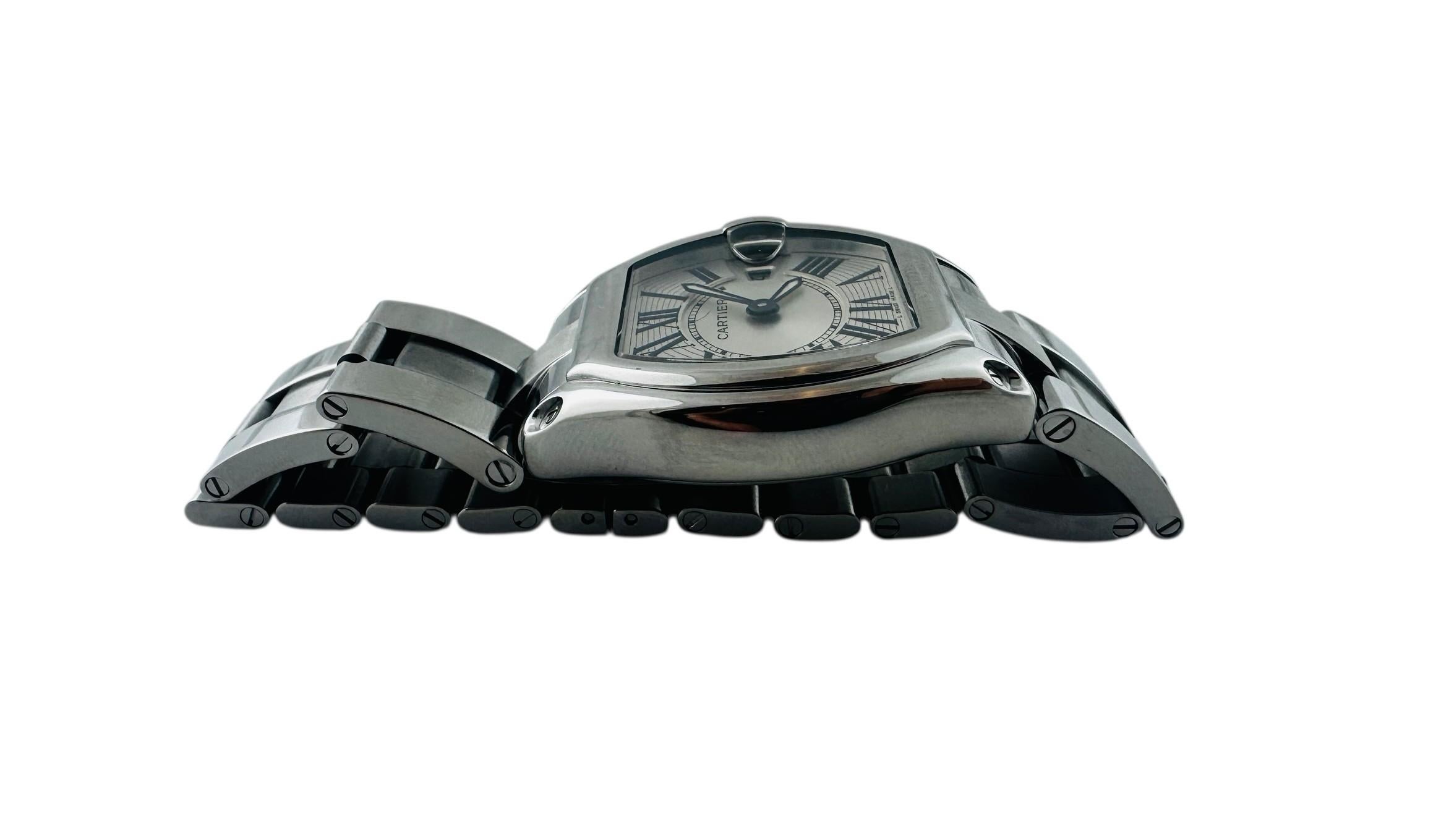 Cartier Roadster Donna 2675 Orologio inossidabile quadrante argento #23251 in vendita 1