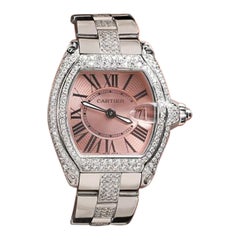 Cartier Roadster Donna in acciaio inossidabile W62016V3 Cassa con diamanti e bracciale centrale