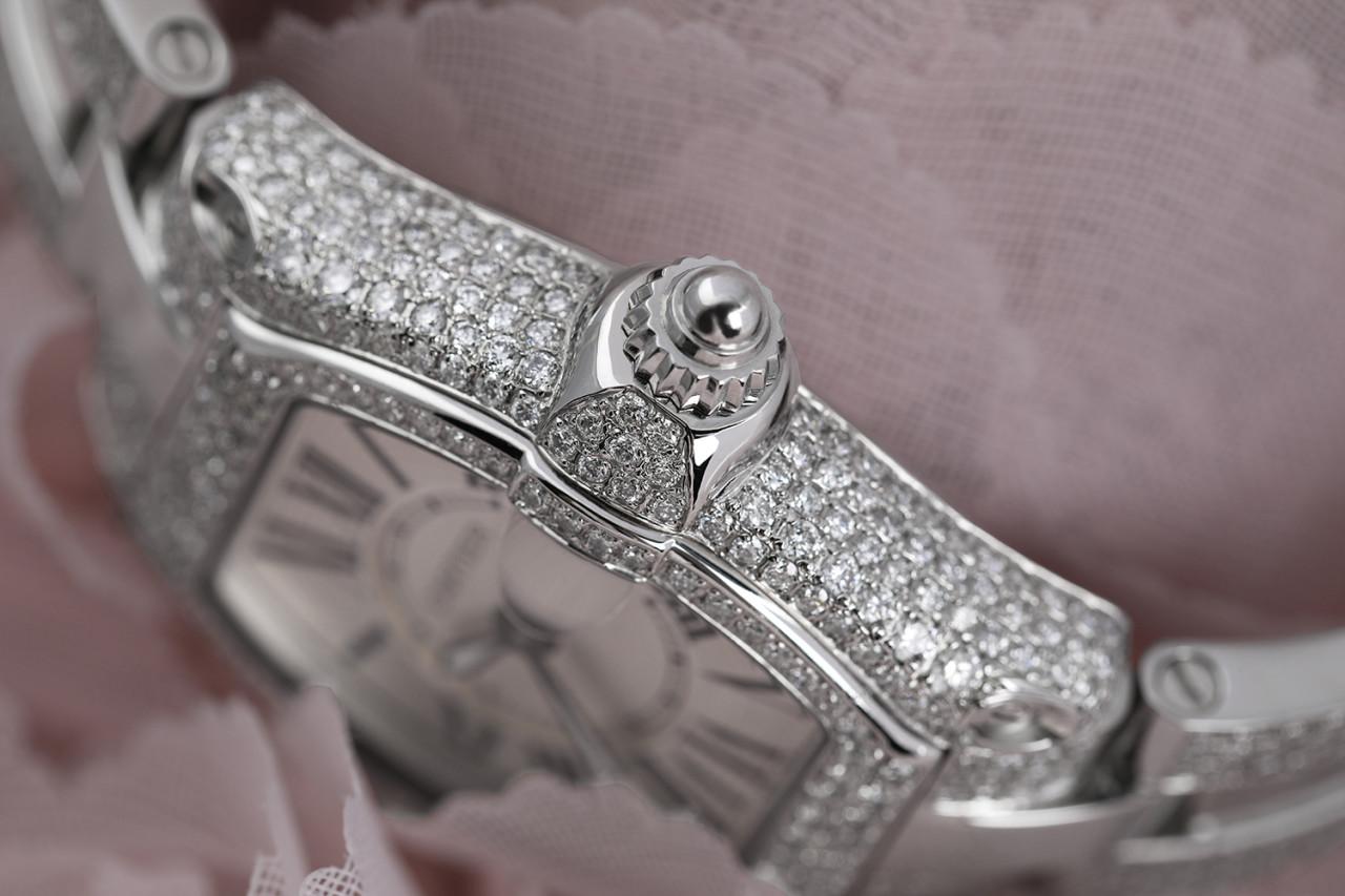 Cartier Roadster Donna Cassa e bracciale laterale in acciaio inossidabile con diamanti W62016V3 in vendita 1
