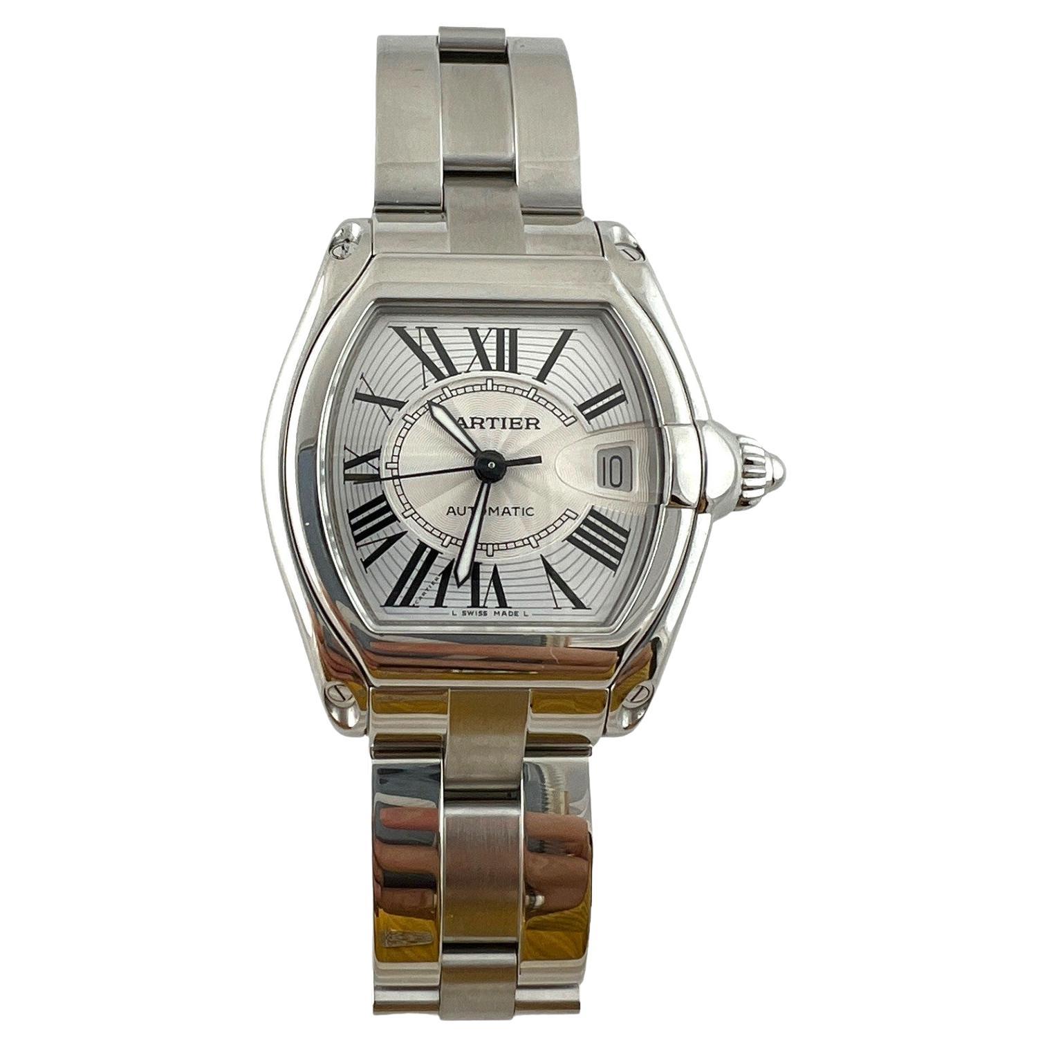 Cartier Roadster Große 2510 Automatik W62025V3 Edelstahl-Uhr
