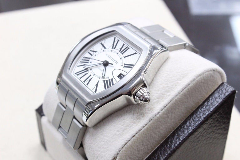 Cartier Roadster Large 3312 W6206017 Stainless Steel Silver Dial For ...