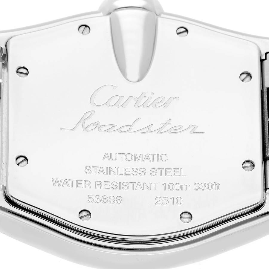 Cartier Roadster Large Black Dial Steel Mens Watch W62041V3 1