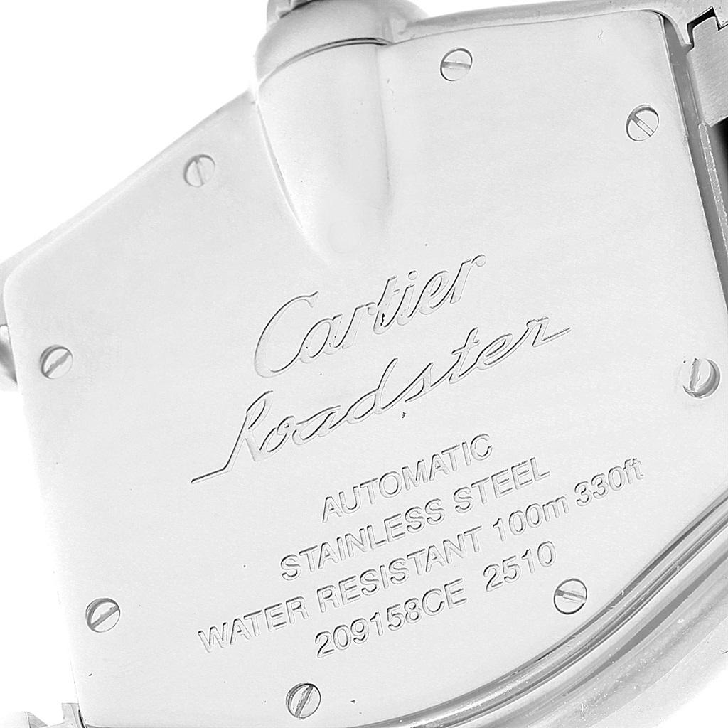 Cartier Roadster Large Men's Steel Black Dial Watch W62004V3 5