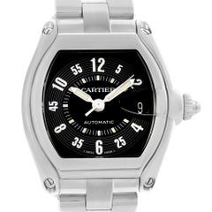 Cartier Roadster Large Men's Steel Black Dial Watch W62004V3