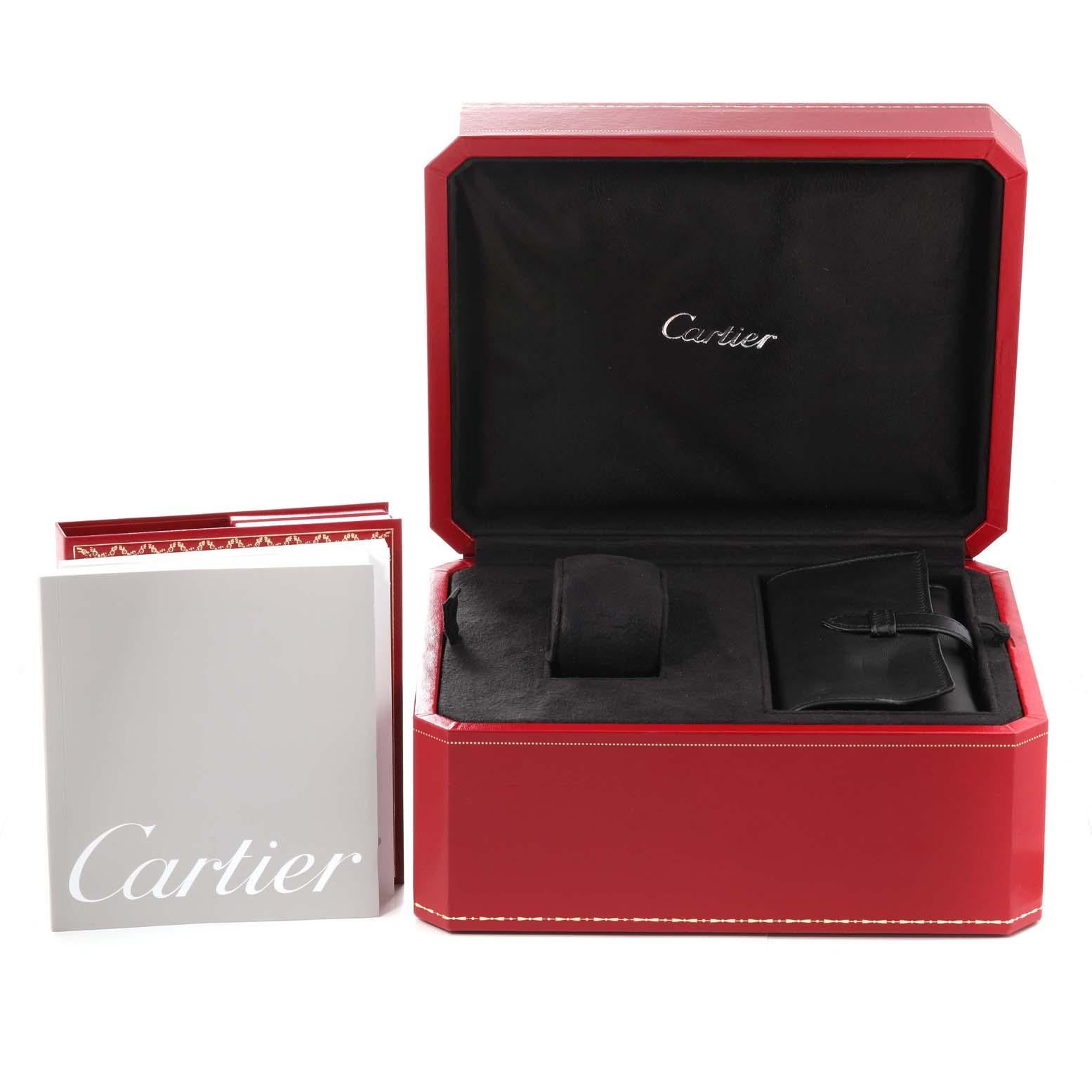 Cartier Roadster Large Silver Dial Steel Mens Watch W62025V3 Box Papers 6