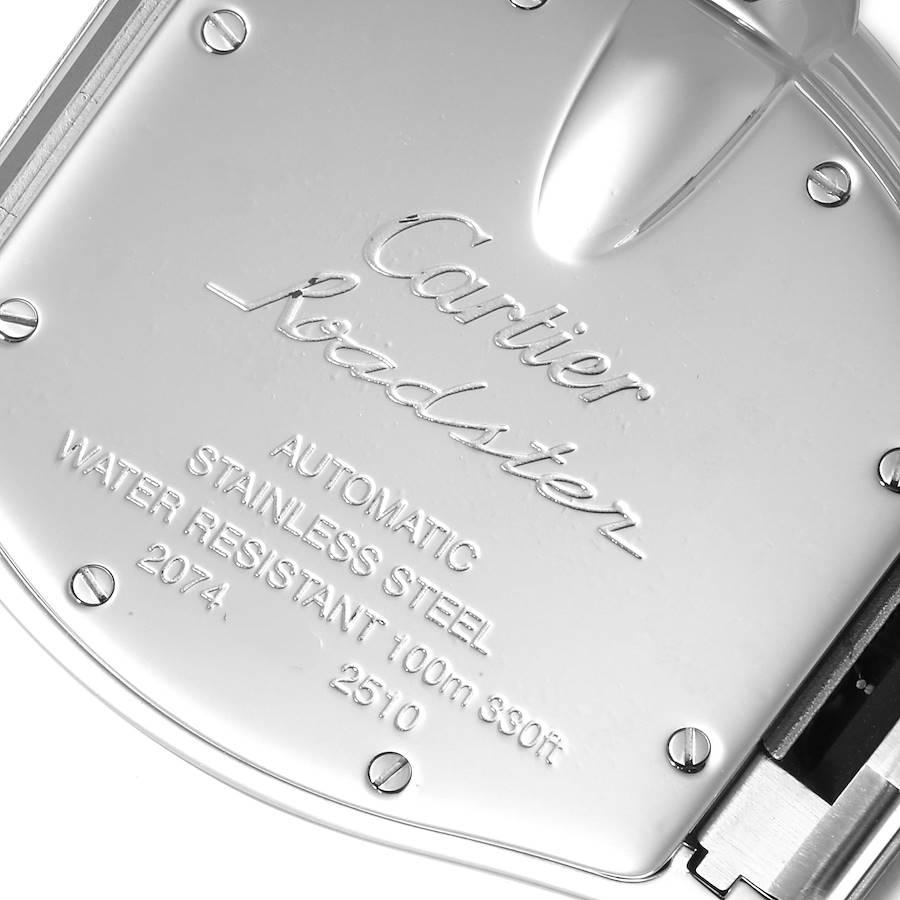 Cartier Roadster Las Vegas Roulette Dial Steel Mens Watch W62002V3 In Excellent Condition For Sale In Atlanta, GA