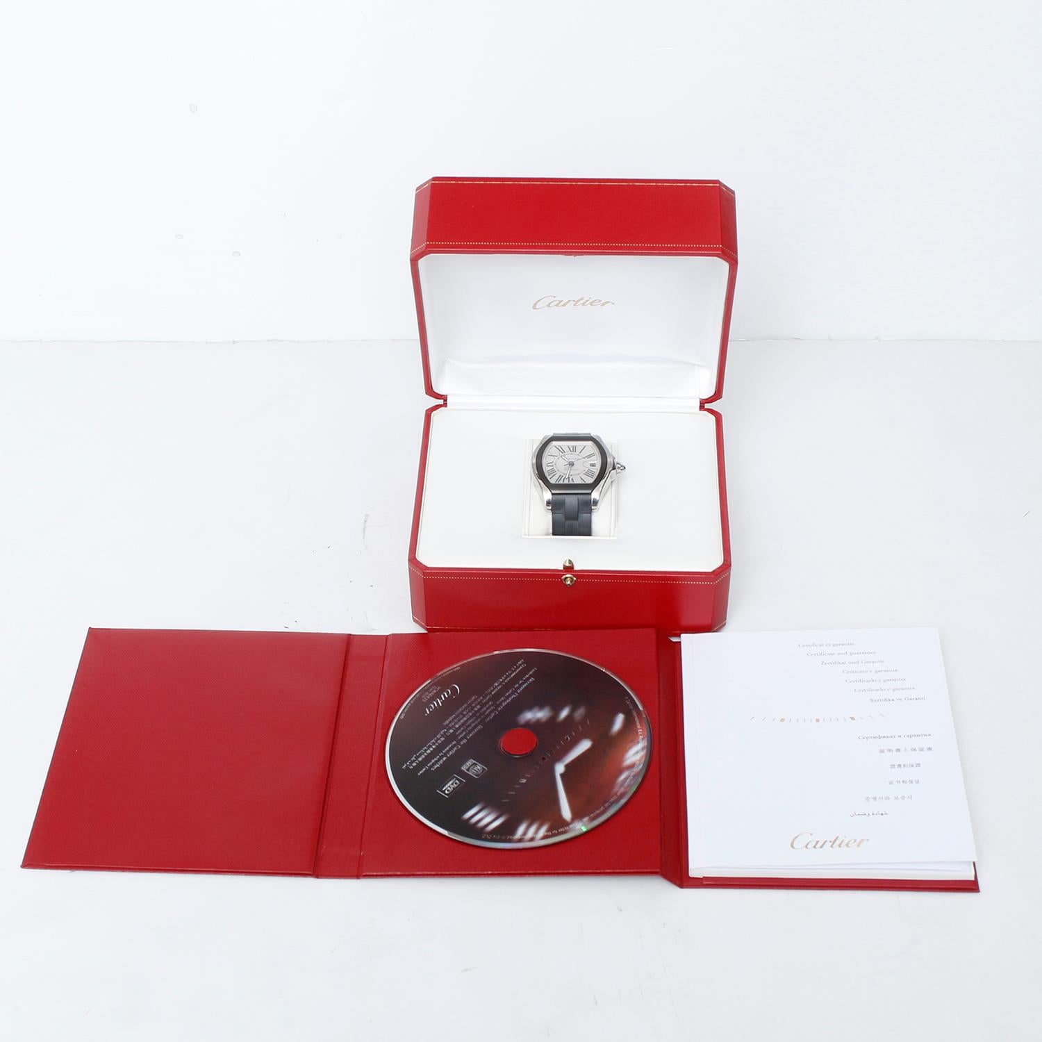 Cartier Roadster Men's Stainless Steel Sports Watch W6206018  3312 For Sale 2