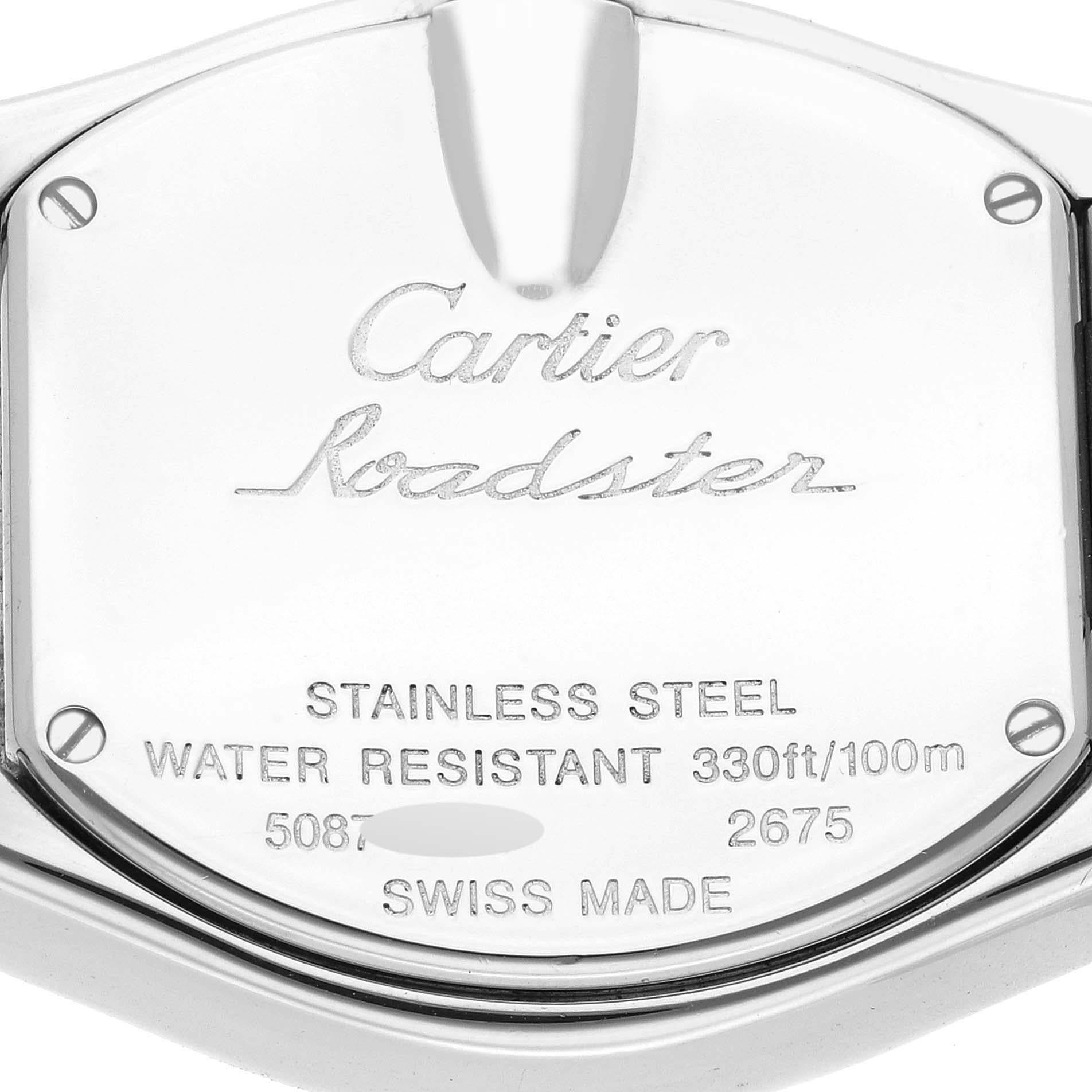 Cartier Roadster Mother of Pearl Dial Steel Ladies Watch W6206006 2
