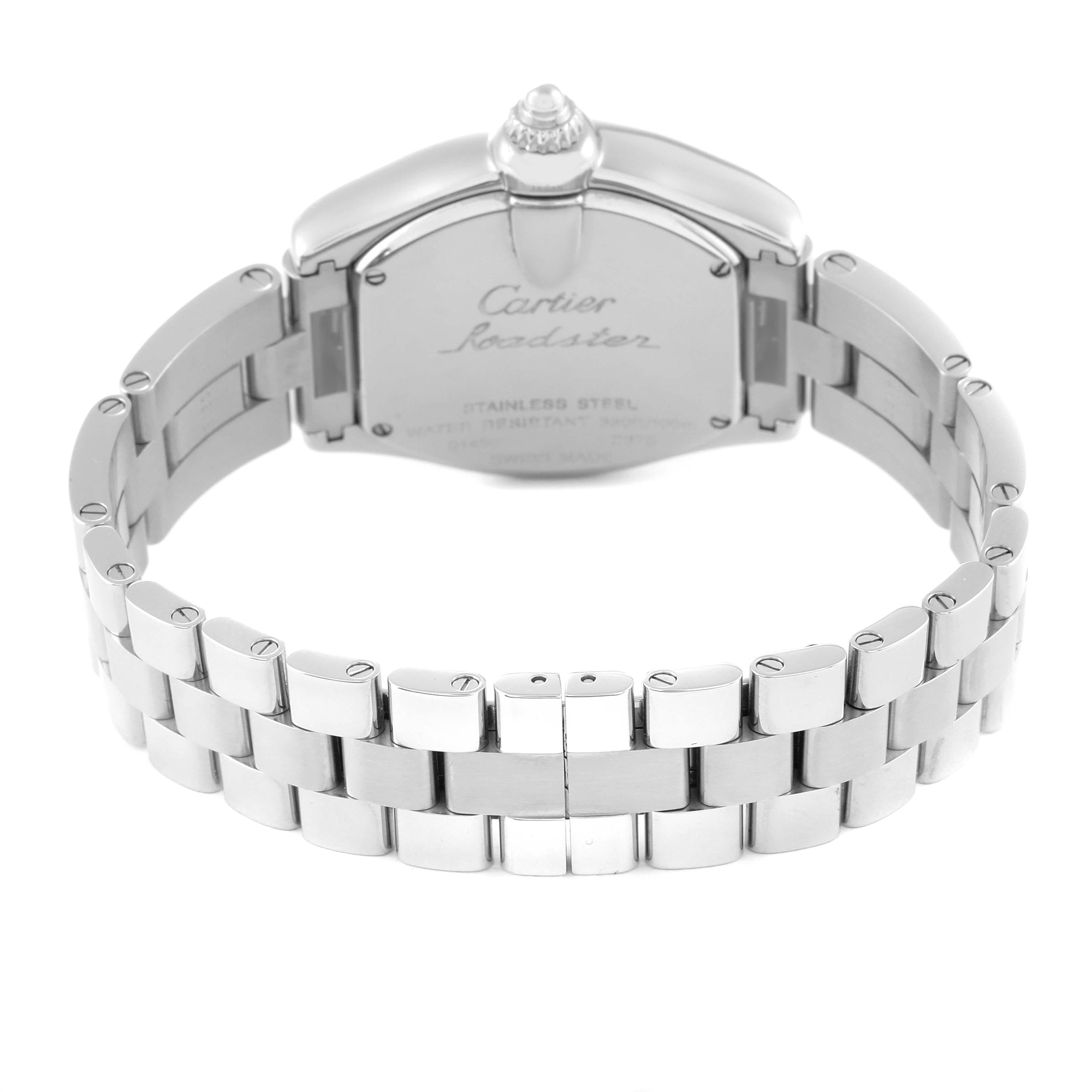 Women's Cartier Roadster Mother of Pearl Dial Steel Ladies Watch W6206006