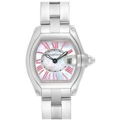 Cartier Roadster Mother of Pearl Dial Steel Ladies Watch W6206006